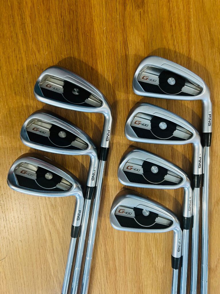 PING G400 MENS GOLF IRONS.  R/H. Ping White dot.  *Full 7 Piece Matching Set* 