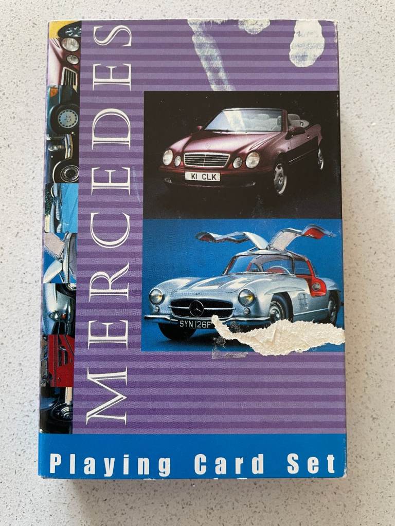 Mercedes playing cards (2 packs) with 5 dice (unopened)