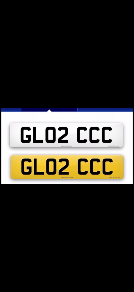 Car number plate 