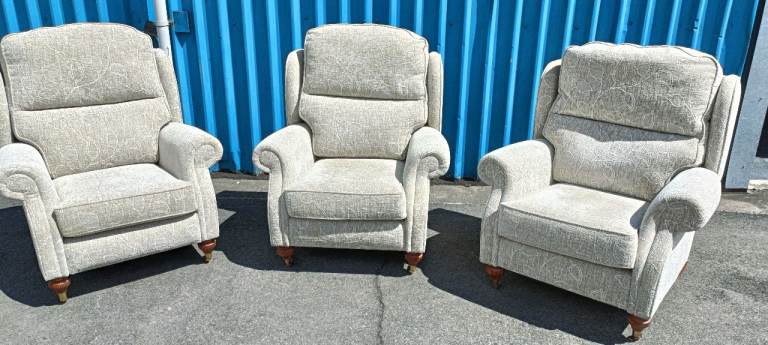 3 x HSL Wingback Armchairs 