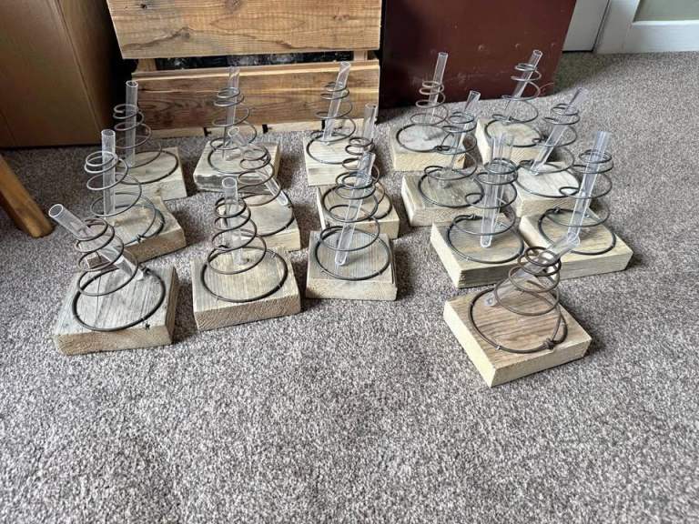 Rustic spring test tube vases - wedding decor