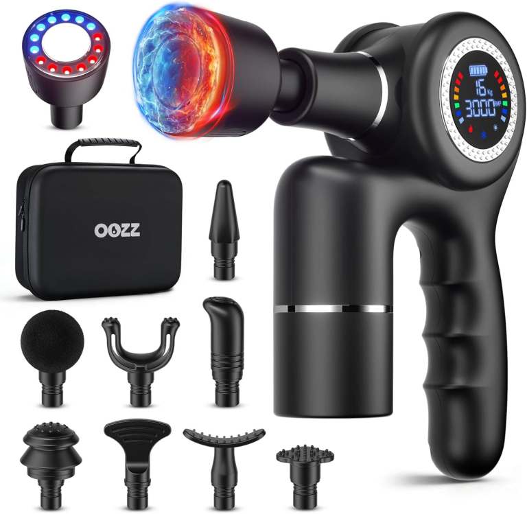 OOZZ Massage Gun with 8 Heads and Carry Case – New