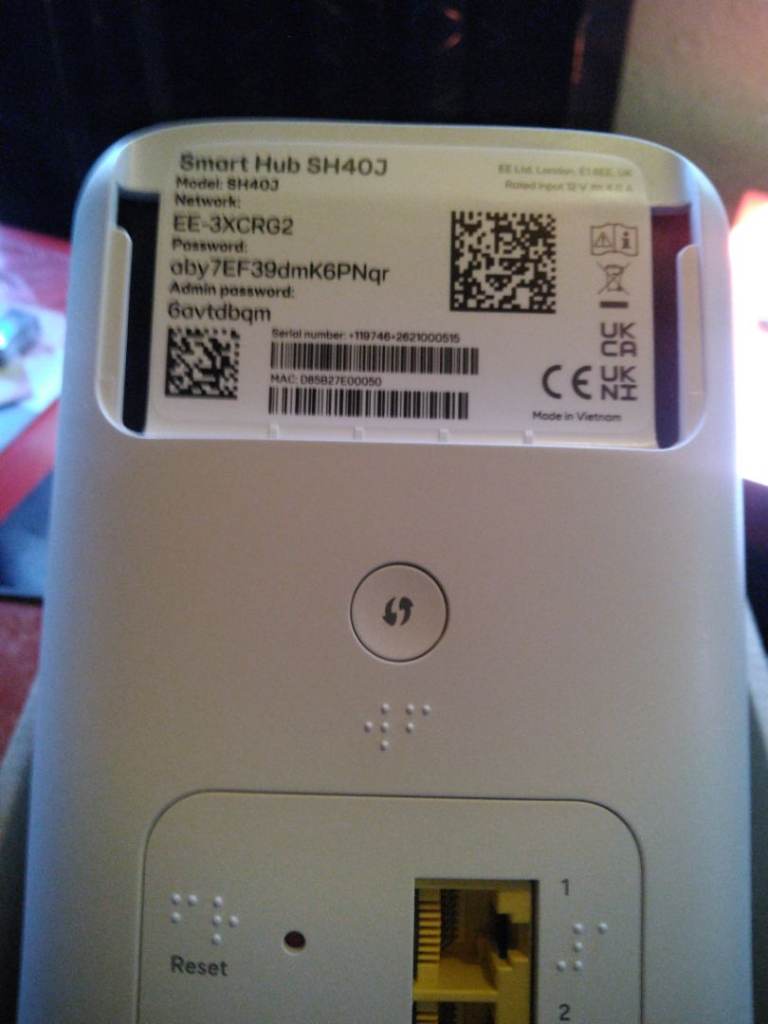 EE Smart Hub SH403 Router – Good Working Condition