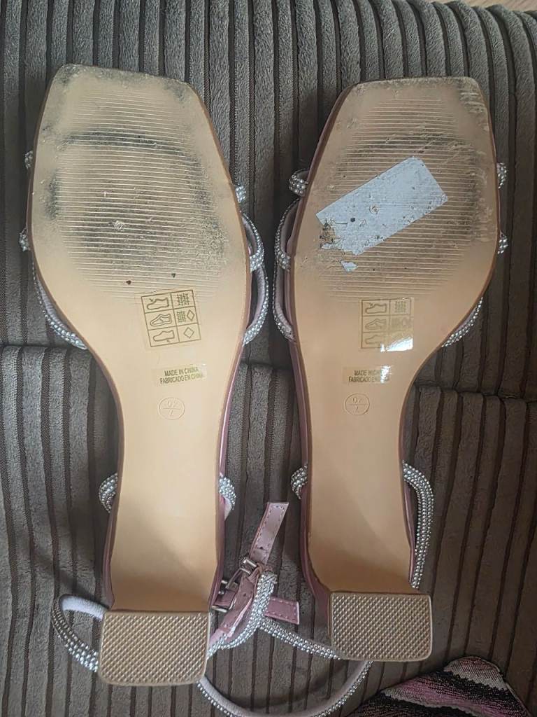 REDUCED Pink multi strap shoes and bag