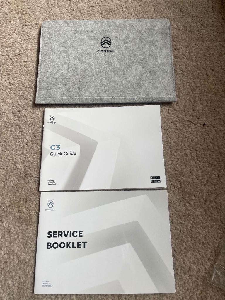 Citroen C3 2025 onwards quick guide service booklet and case brand-new
