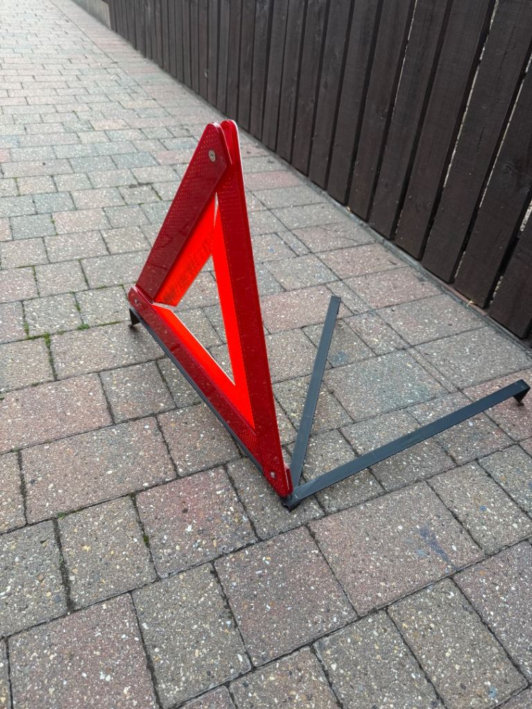 Warning Triangle,  jump leads and traction mats