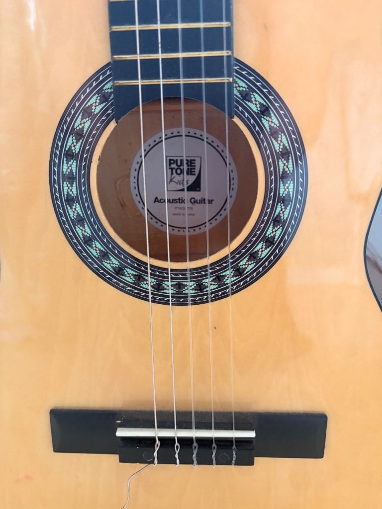 Pure Tone Kids Acoustic Guitar with Stand – Good Condition