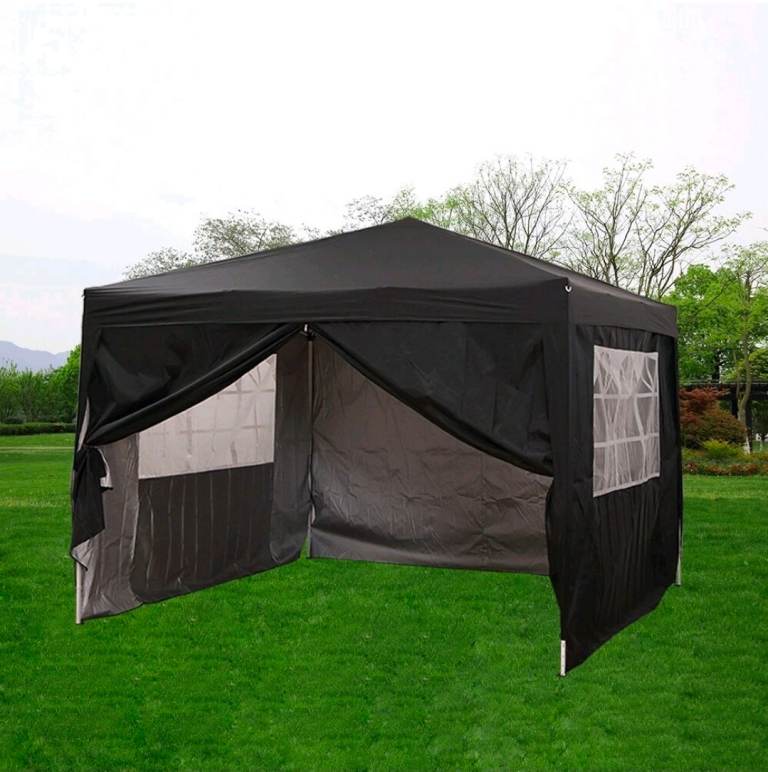 2.5x2.5m Heavy Duty Pop Up Gazebo Marquee Garden Party Tent Canopy with Sides 