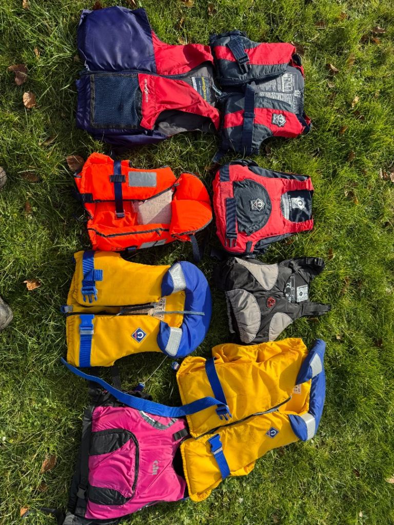 Job lot life jackets boat sailing