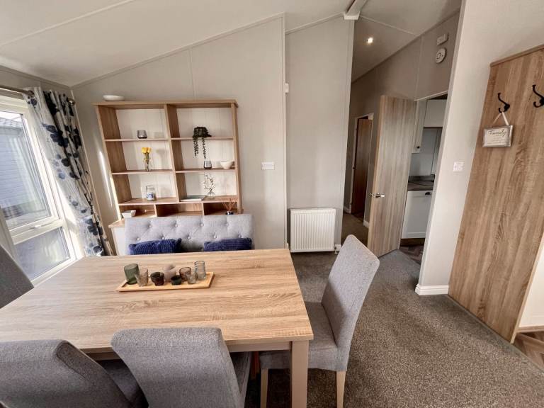 Luxury twin lodge for sale at Newquay Holiday Park, Cornwall TR8 4HS - Excellent condition