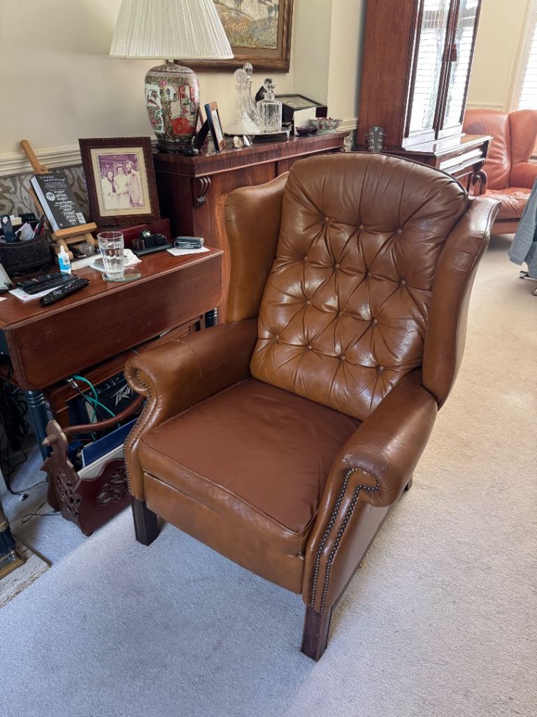 Leather recliner (faux leather repair)
