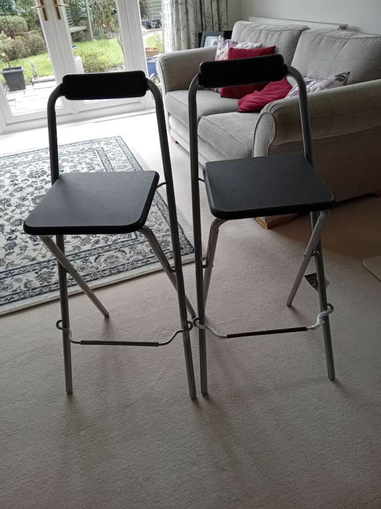 Black bar stools