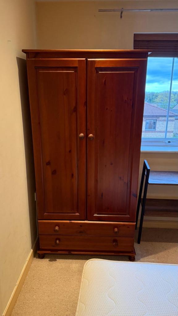 Solid Pine Wardrobe – £40