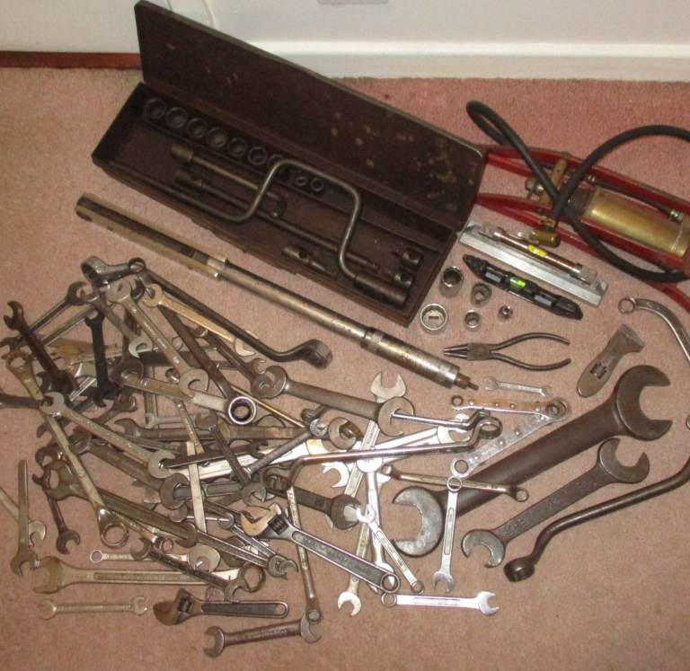 joblot mixed metric A/F and Whitworth spanners and other tools