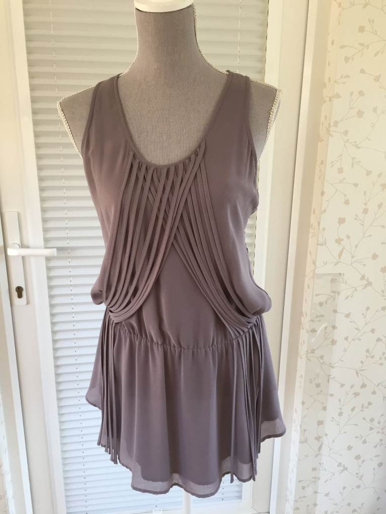 LADIES BROWN TUNIC - WAREHOUSE SIZE 12 - NEW WITH TAGS