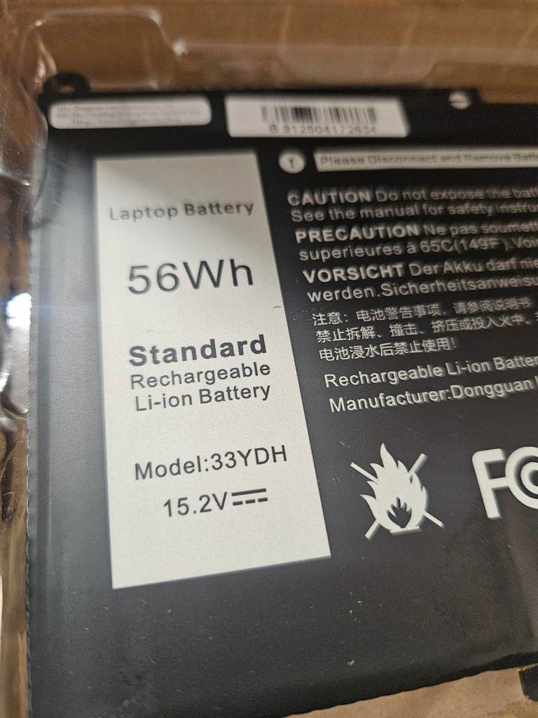 Laptop battery 33YDH