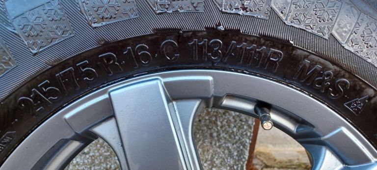 Winter tyres on 16” Fox alloy wheels