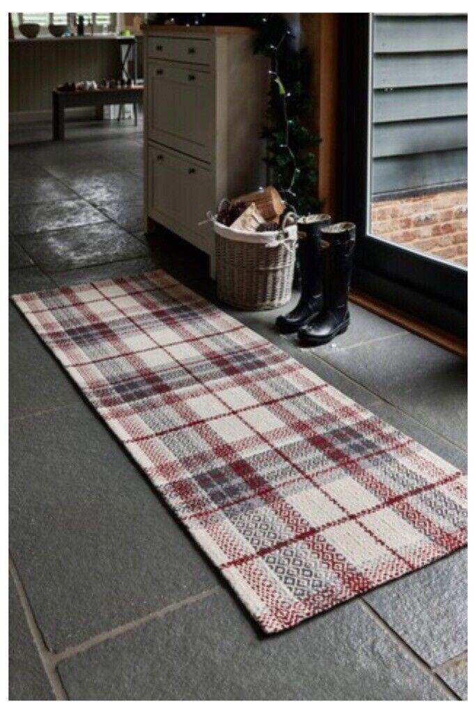 NEXT Dalton Check Runner S size rug carpet