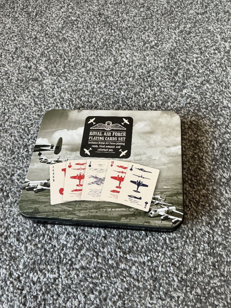 Royal air craft playing cards and pen set. Nythe. £10