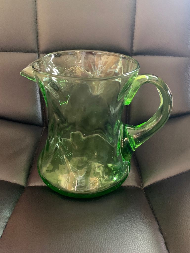 Vintage Green Glass Jug -