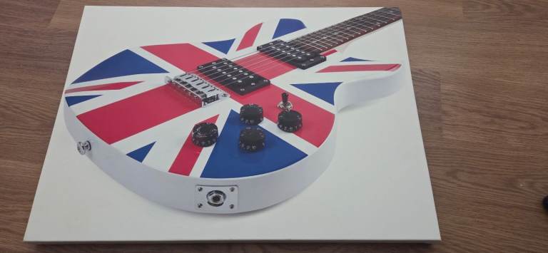 Union Jack Guitar Canvass