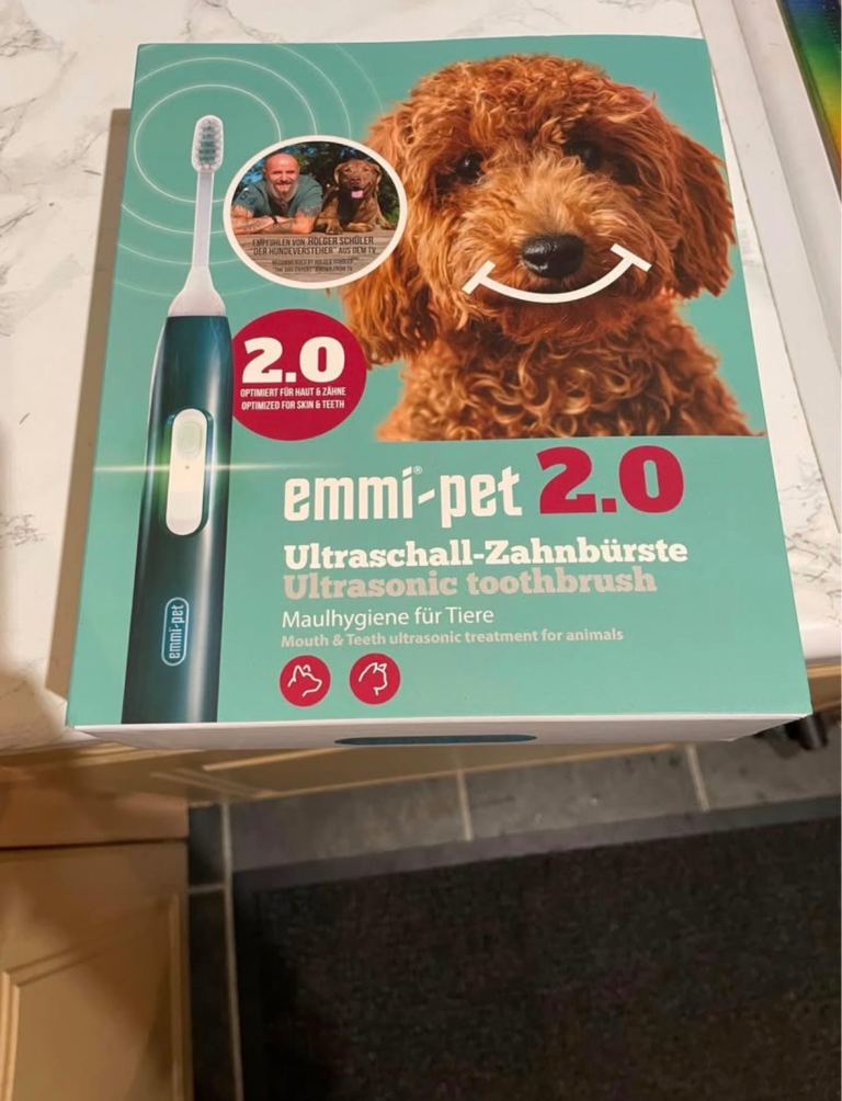 Emmi-pet basic set for dogs - electric ultrasonic dog toothbrush (version 2.0)