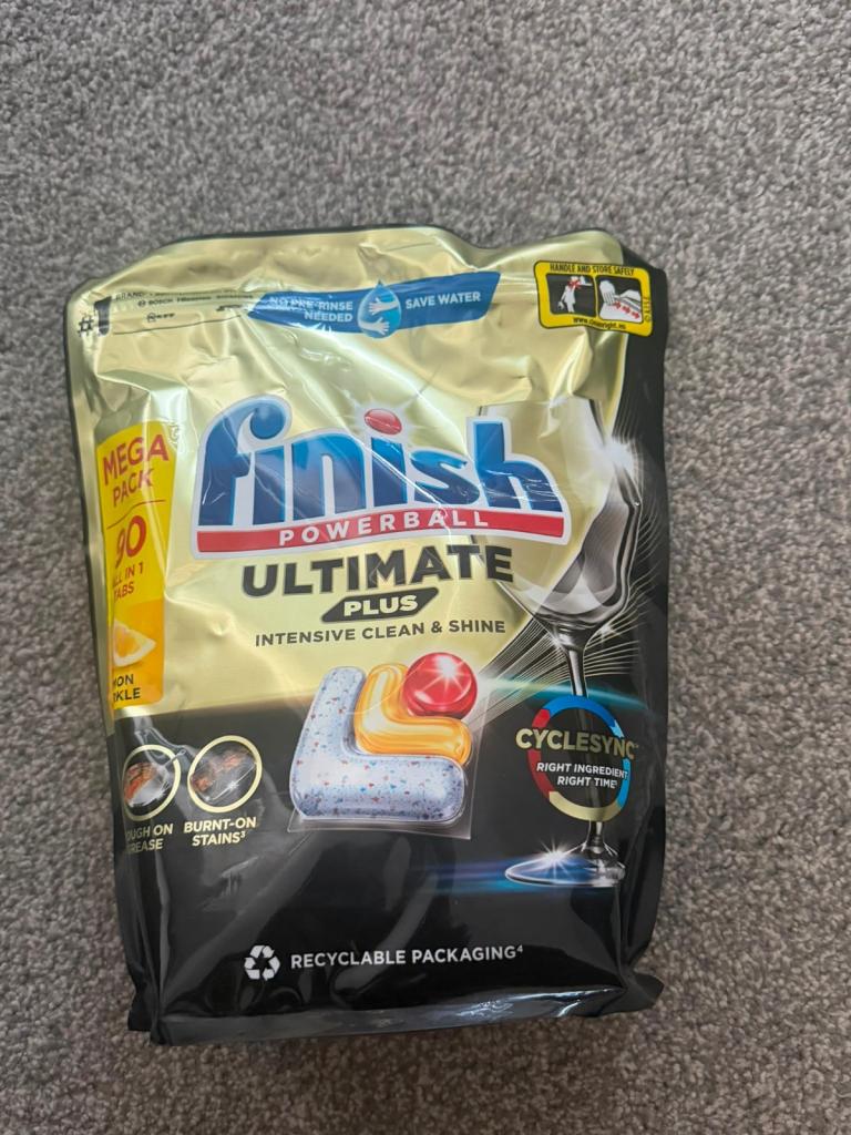 Finish Powerball Ultimate Plus Dishwasher Tablets – Mega Pack 90