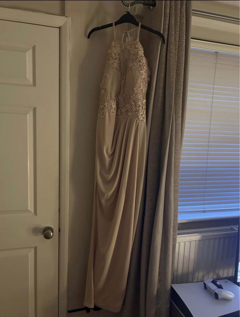 Size 10 prom/bridesmaid dress pink/nude 