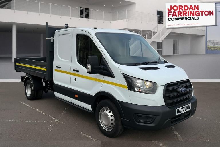2022 72 reg FORD TRANSIT 350 DOUBLE CAB TOOL STORAGE STEEL TIPPER DRWD EURO 6
