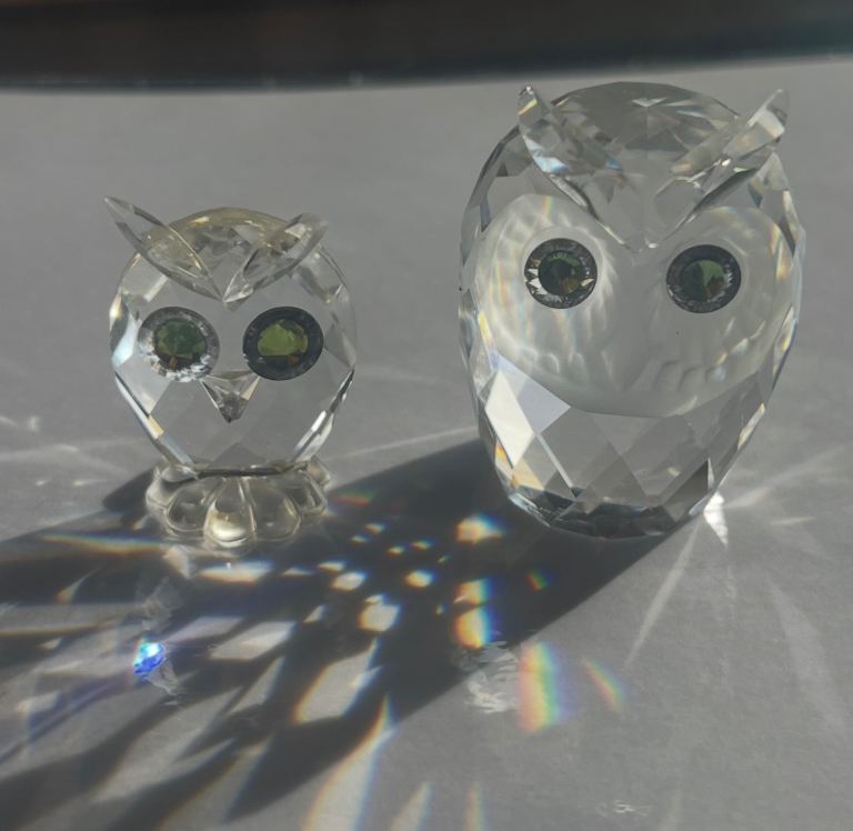 Pair of Swarovski Owls