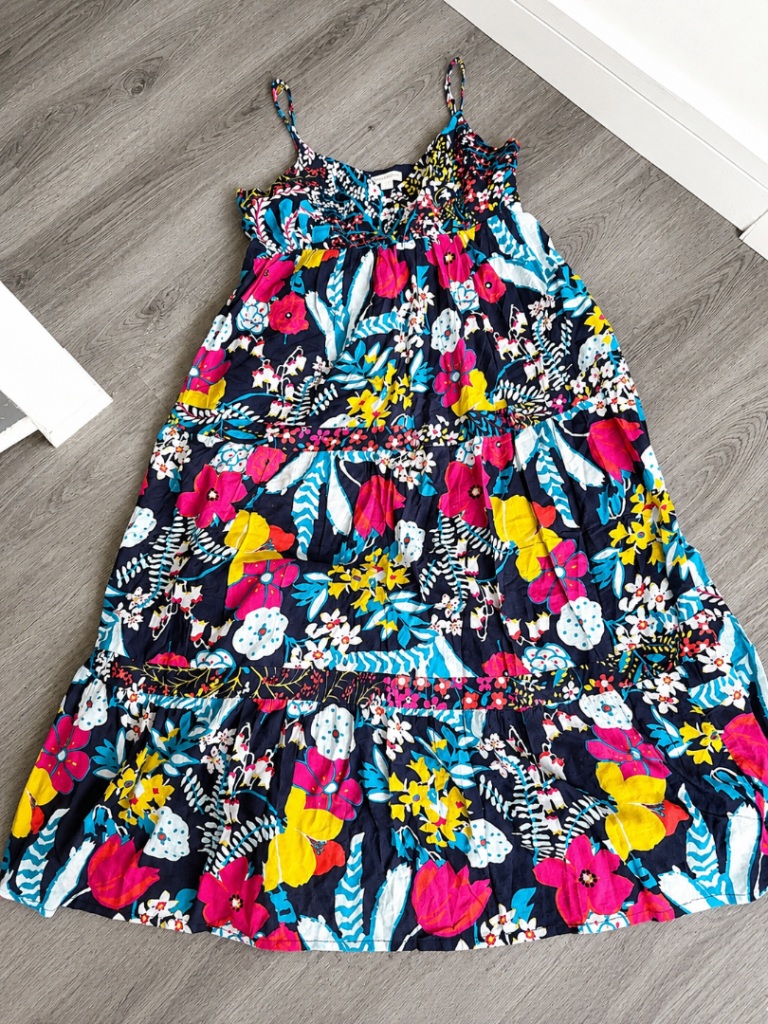Monsoon Multicoloured Floral Summer Maxi Dress – Good Condition