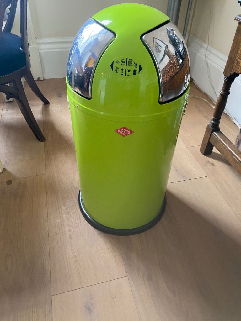 Wesco Lime Green Recycling Bin