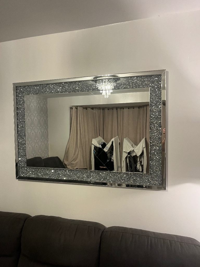 Large mirror and clock 