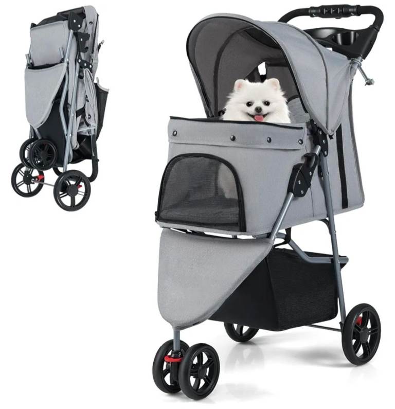 Costway 3 wheeled dog stroller 