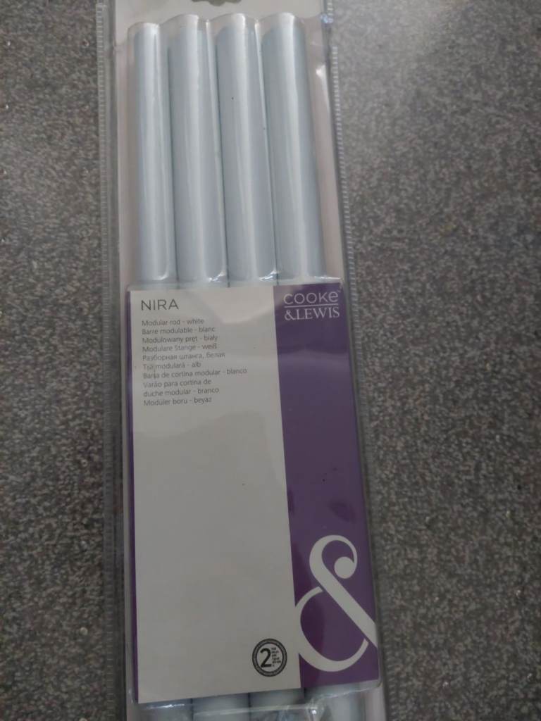 Cooke & Lewis Nira Shower modular curtain rod - New