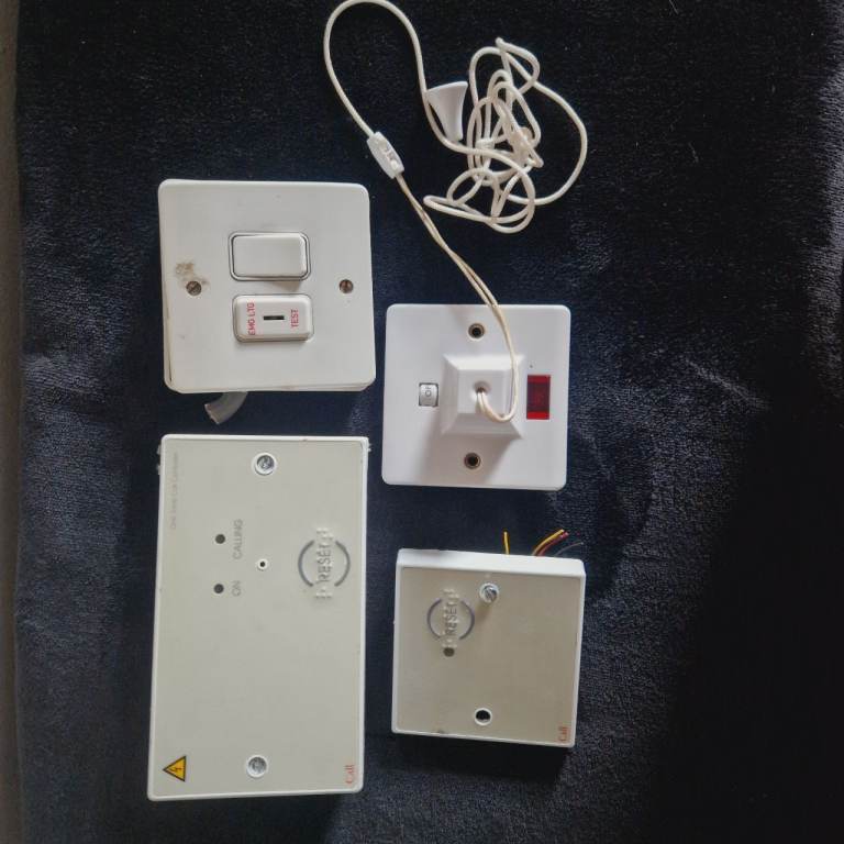 Nurse Call System Parts Pull Cord Reset Panel Emergency Switch Job Lot