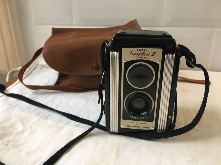 Vintage Kodak Vollenda 620 camera and vintage Kodak Duaflex II camera