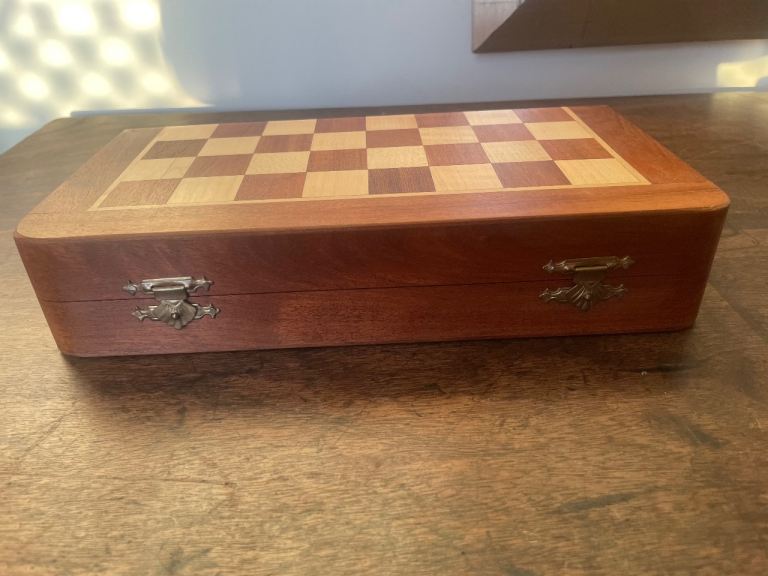 Portable Wooden Chess Set – Good Condition