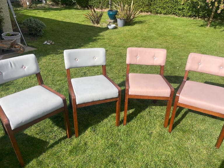 Dining Chairs- pink and grey 