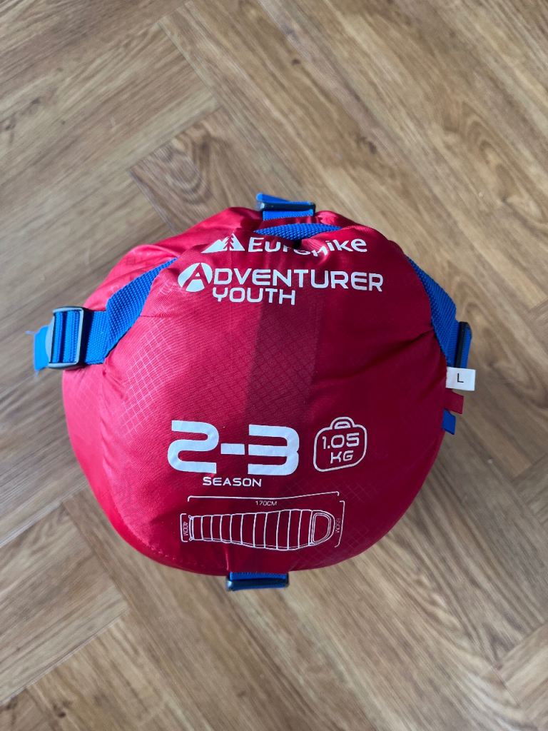 Eurohike Adventurer Youth Sleeping Bag – Red, Good Condition