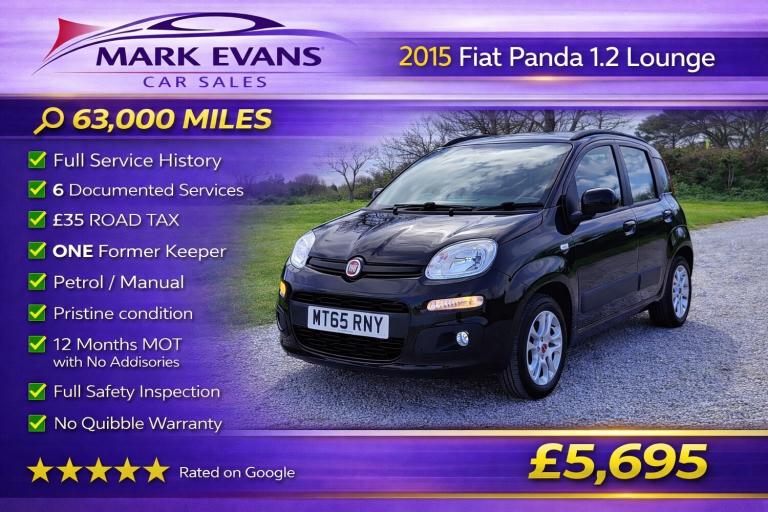 2015 Fiat Panda 1.2 Lounge 5dr HATCHBACK Petrol Manual