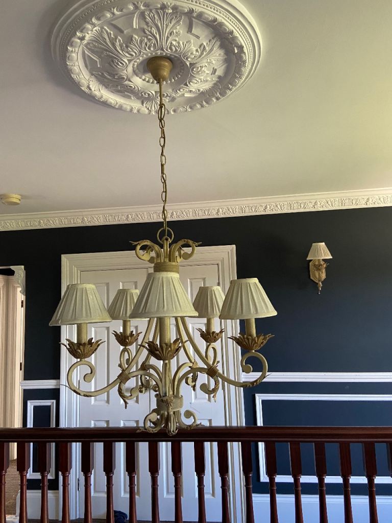 Chandelier with 2 matching wall lights