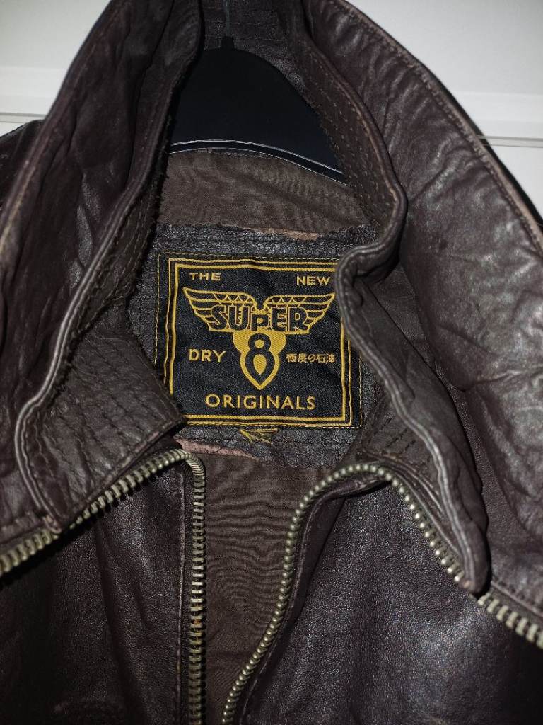 Superdry leather jacket 
