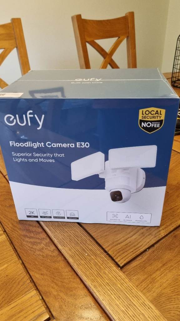Eufy E30 Floodlight Security Camera, WiFi, No Subscription needed