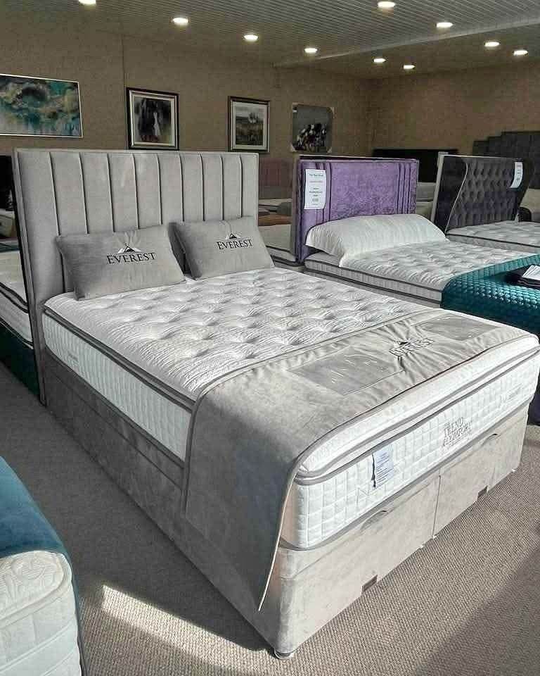 Luxury DIVAN 5FT King Size Divan Bed Base With Storage + Mattress >20% Off >> Today Fast Delivery>>