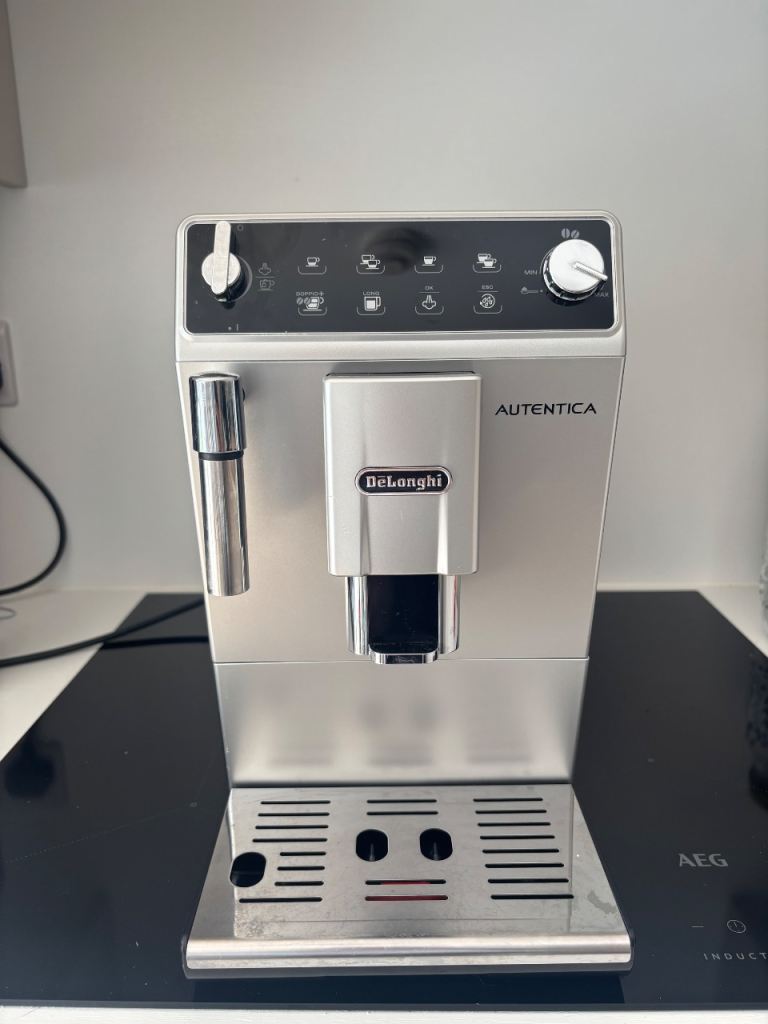 DELONGHI Autentica Bean to Cup Coffee Machine – Silver & Black