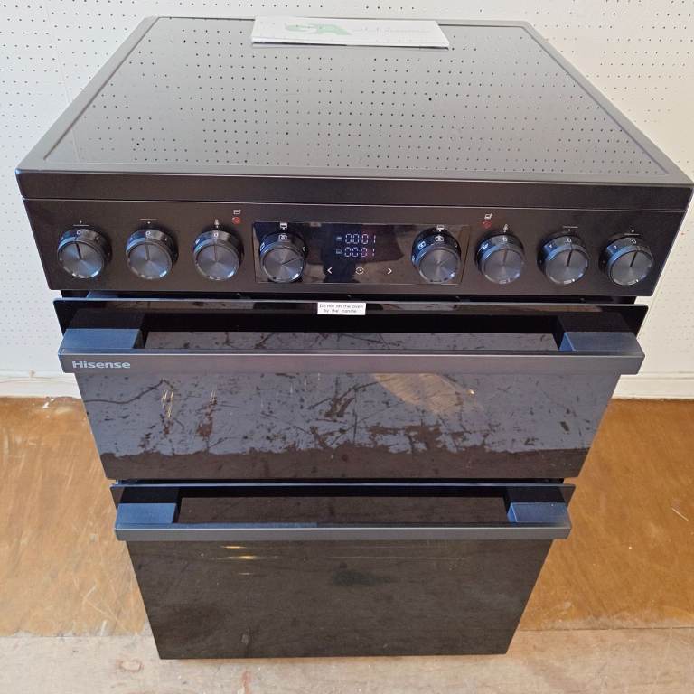 Hisense HDCEC6C20B Hi6 Max 60cm Double Oven Electric Cooker Ceramic Hob Black