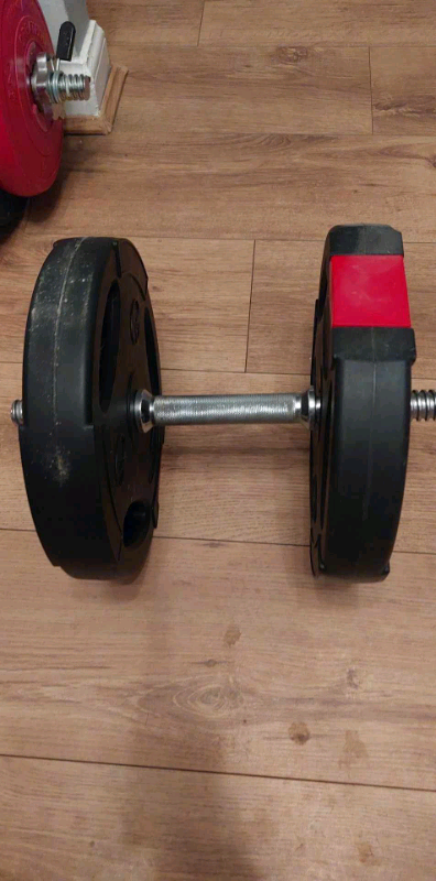 2x5kg weight plate with dumbell bar