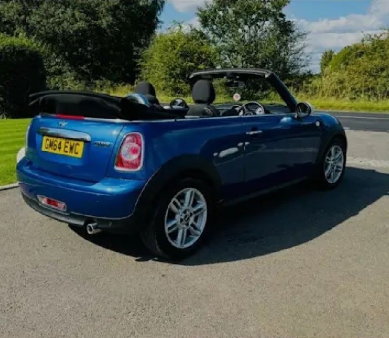 Mini Cooper Convertible 2014 1.6 Petrol – Manual – Blue with White - 79k Miles
