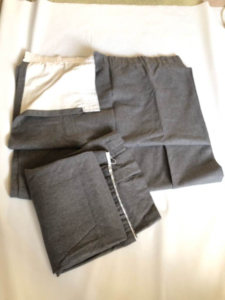 Curtains grey lined pencil pleat Dunelm 229x229cm